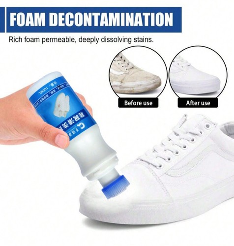 Shoe cleaning foam whitener - shoe,