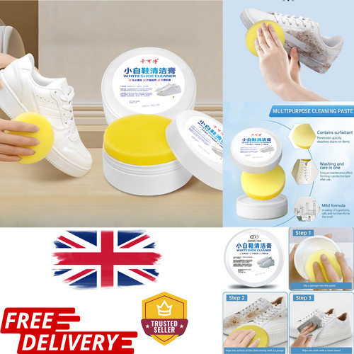 White shoes cleaning - shoes, cream