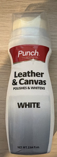 Punch white leather and - and, canvas
