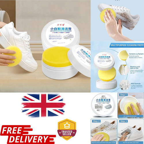 White shoe cleaner cream - white,