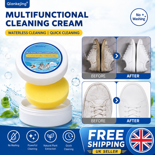 White shoe cleaning - shoe, cream